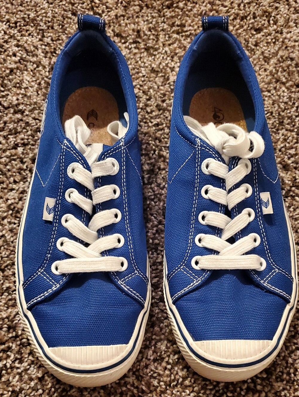 Cariuma x 4ocean Royal Blue Canvas Low-Top Sneakers with White Laces 8.5